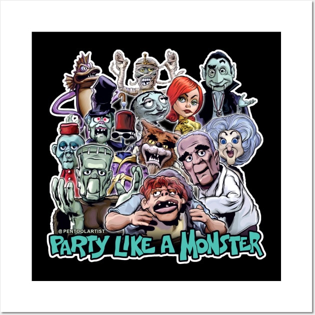 Party Like a Monster Wall Art by pentoolarts